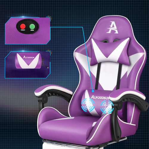 Zed I Faux Leather Gaming Chair with Footrest