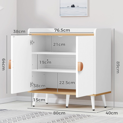 White Dalary 2 Door Sideboard Buffet
