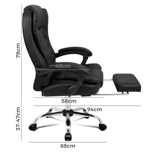 Galini PU Leather Heated Massage Office Chair