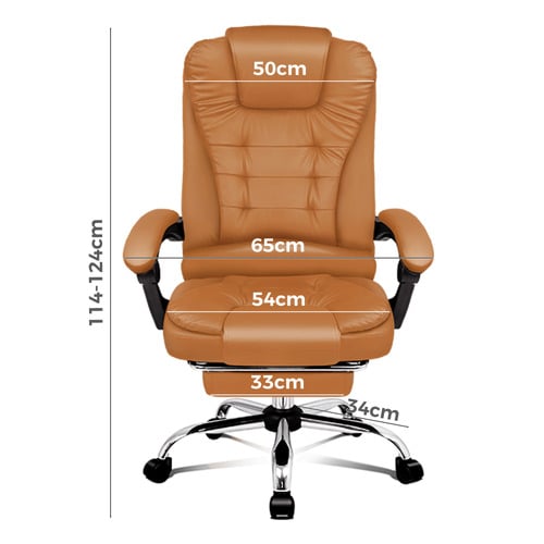 Galini PU Leather Heated Massage Office Chair