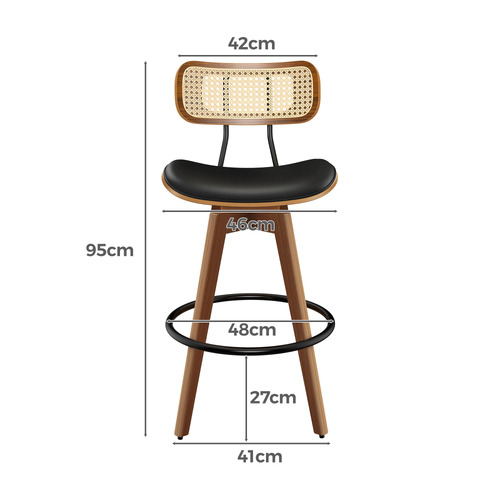 71cm Orfai Faux Leather Swivel Bar Stools