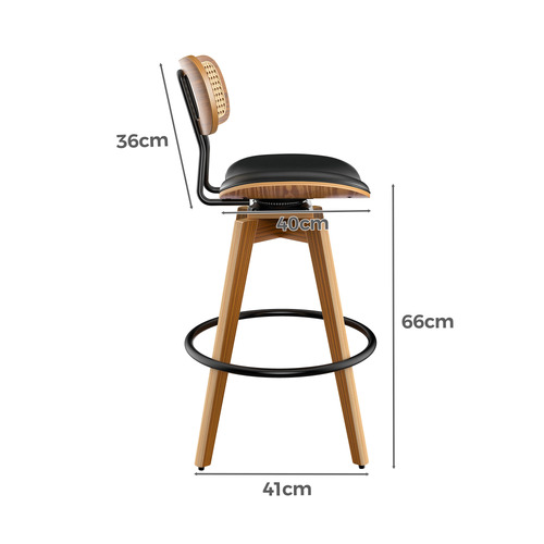 71cm Orfai Faux Leather Swivel Bar Stools