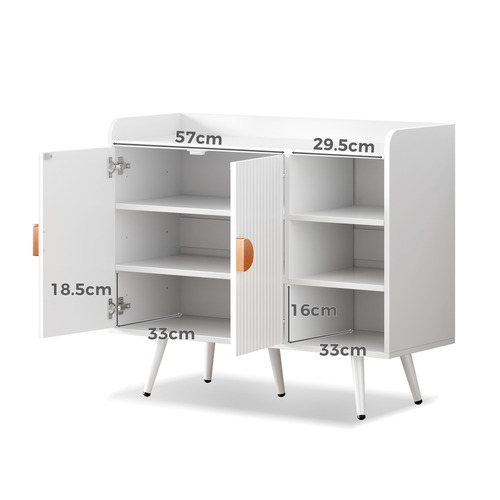 Dalary Shoe Cabinet with Open Shelves
