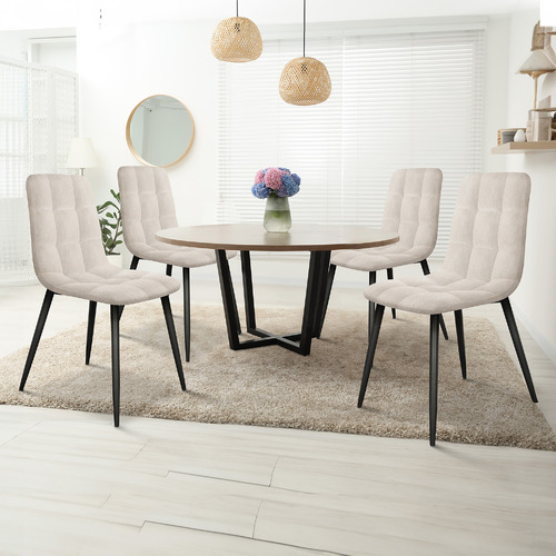 Edwin Retro Chenille Dining Chairs