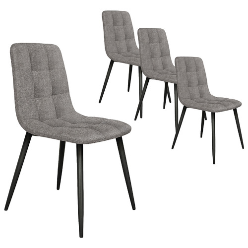 Edwin Retro Chenille Dining Chairs