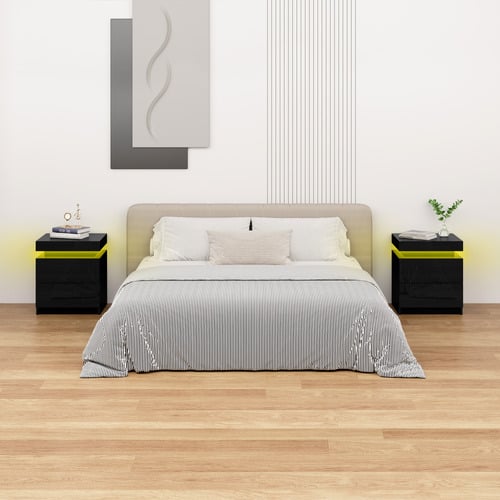 Warren 2 Drawer LED Bedside Tables