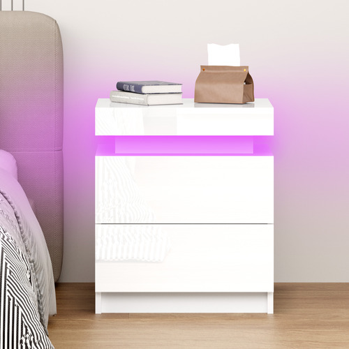 Warren 2 Drawer LED Bedside Tables