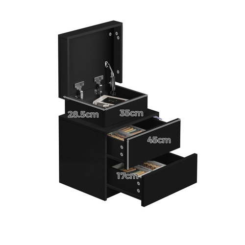 Warren 2 Drawer LED Bedside Tables