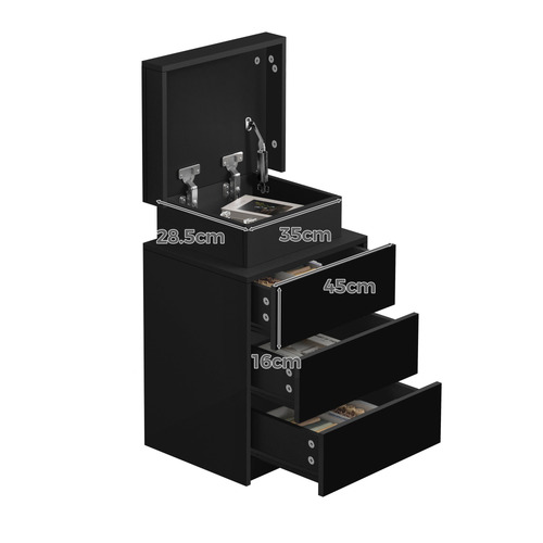 Warren 3 Drawer LED Bedside Tables