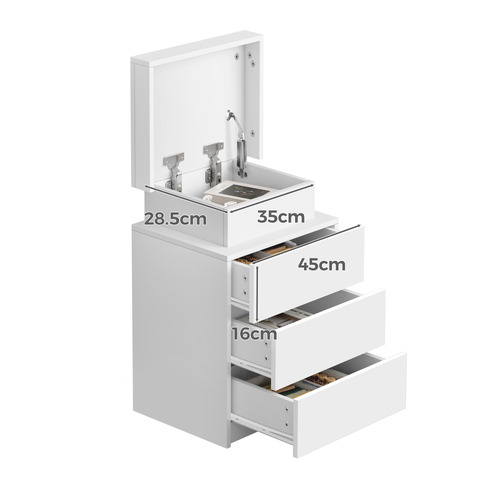 Warren 3 Drawer LED Bedside Tables