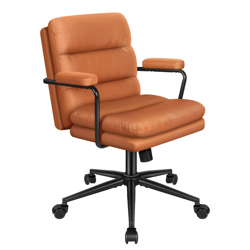 Lewis Faux Leather Swivel Home Office Chair