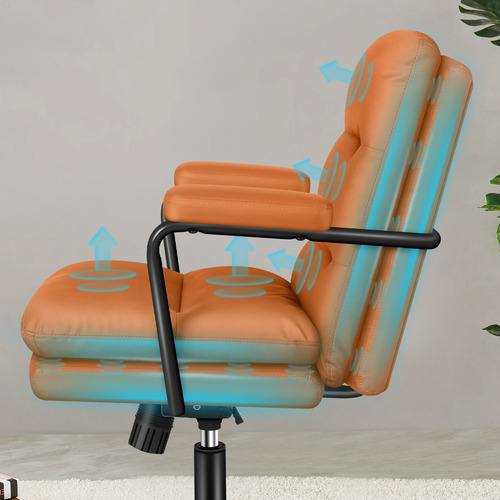 Lewis Faux Leather Swivel Home Office Chair