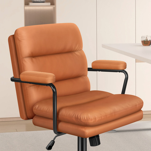 Lewis Faux Leather Swivel Home Office Chair