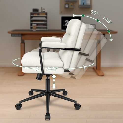 Lewis Chenille Swivel Home Office Chair