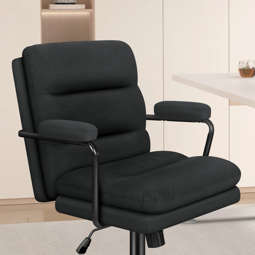 Lewis Linen Swivel Home Office Chair