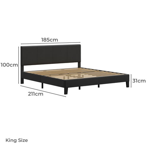 Black Kyle Upholstered Bed