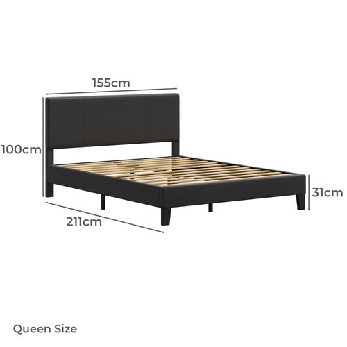 Black Kyle Upholstered Bed
