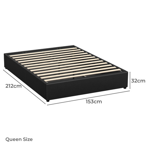 Tiago Faux Leather Gas Lift Bed Base