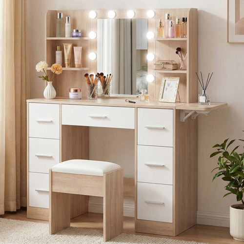 2 Piece Willow Dressing Table & Stool Set