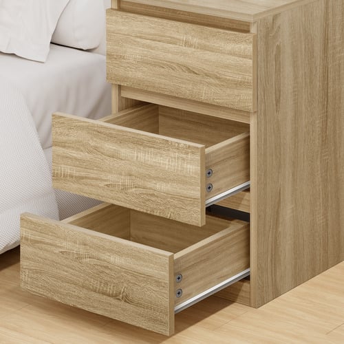 Regal 3 Drawer Bedside Table