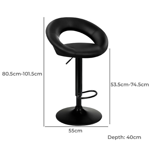 Sergio Faux Leather Adjustable Bar Stools