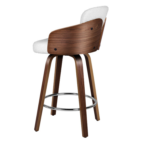 66cm Amore Boucle Swivel Bar Stools