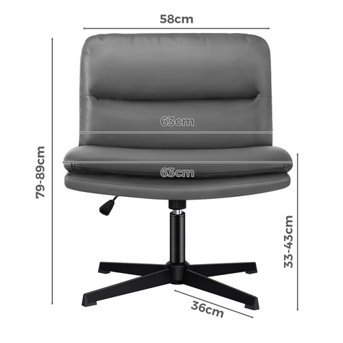 2 Piece Gregorie Faux Leather Office Chair & Ottoman Set