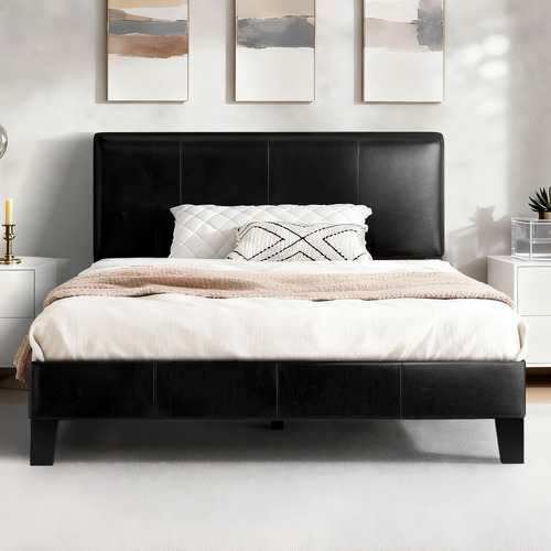 Black-Kyle-Faux-Leather-Bed