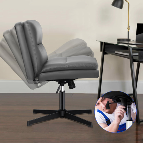 2-Piece-Gregorie-Faux-Leather-Office-Chair-and-Ottoman-Set