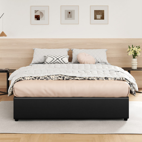Tiago Faux Leather Gas Lift Bed Base