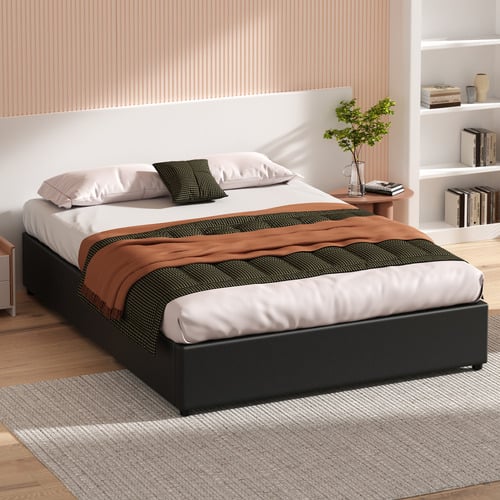Tiago Faux Leather Gas Lift Bed Base