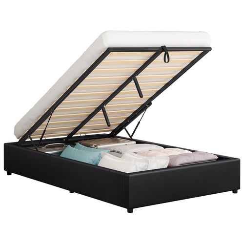 Tiago Faux Leather Gas Lift Bed Base