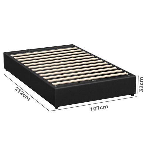 Tiago Faux Leather Gas Lift Bed Base