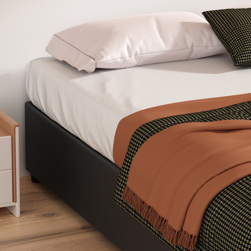 Tiago Faux Leather Gas Lift Bed Base