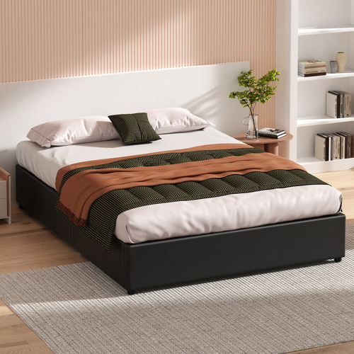 Tiago Faux Leather Gas Lift Bed Base