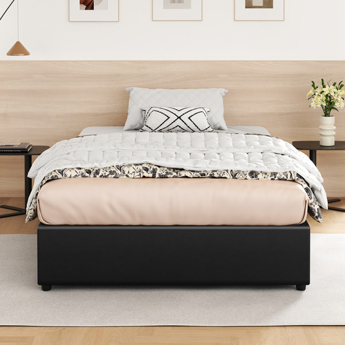 Tiago Faux Leather Gas Lift Bed Base