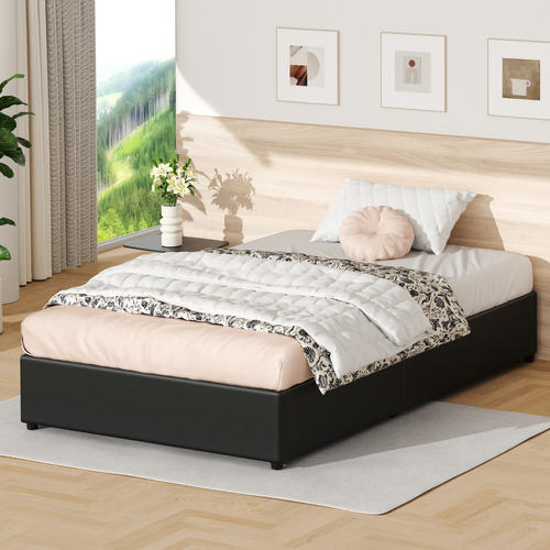 Tiago Faux Leather Gas Lift Bed Base