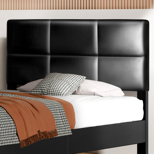 Black Cassandra Faux Leather Bed Frame