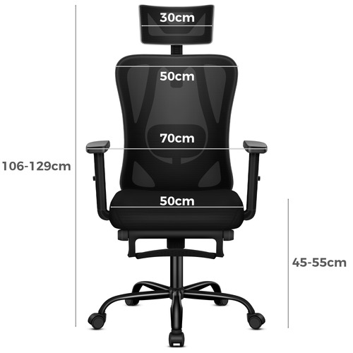 Ares High Back Office Chair with Footrest