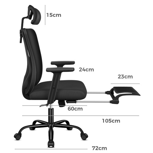 Ares High Back Office Chair with Footrest