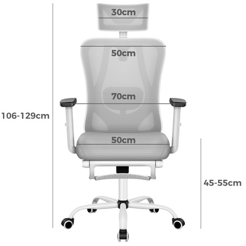 Ares High Back Office Chair with Footrest