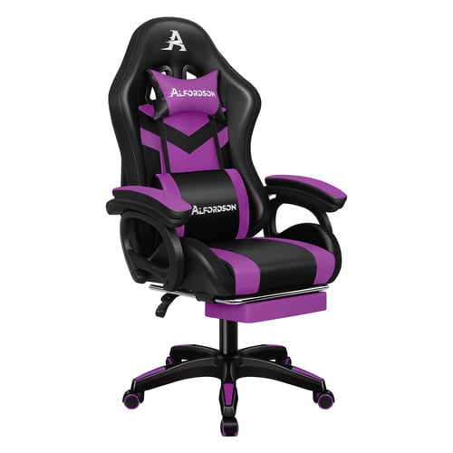 Maximus LED Gaming Massage Office Chair with Footrest