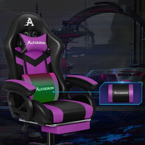 Maximus LED Gaming Massage Office Chair with Footrest