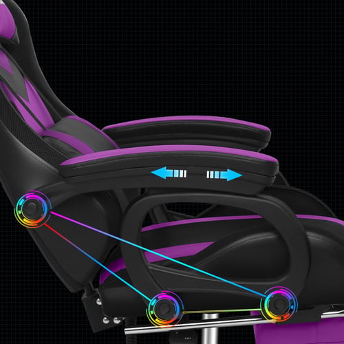 Maximus LED Gaming Massage Office Chair with Footrest