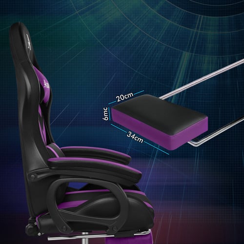 Maximus LED Gaming Massage Office Chair with Footrest