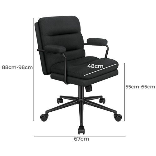 Lewis Linen Swivel Home Office Chair