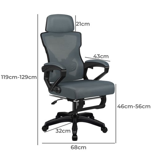 Felix Mesh Executive Chair with Footrest