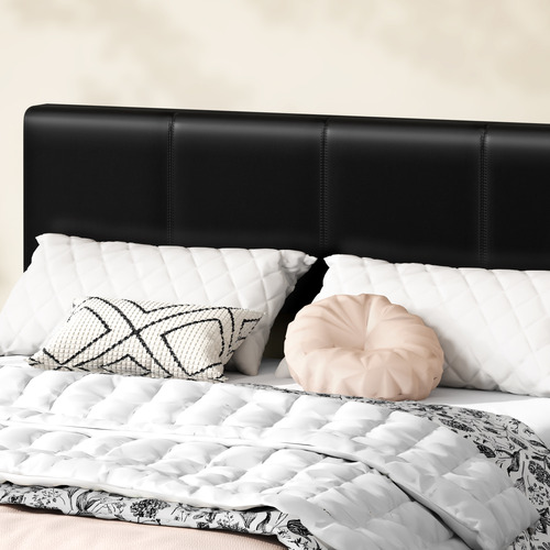 Black Hudson Faux Leather Gas Lift Storage Bed