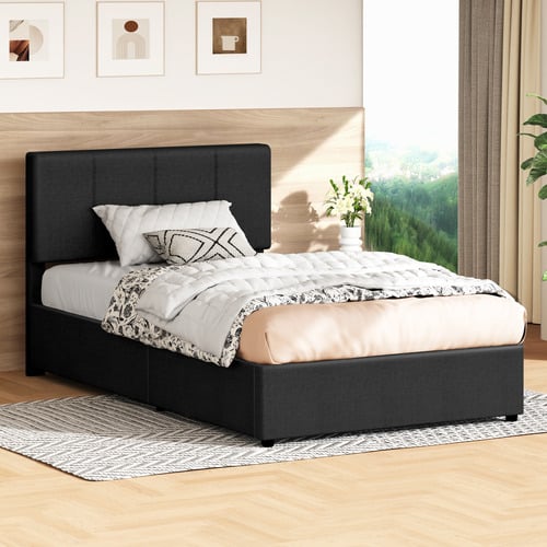 Charcoal Macauley Gas Lift Bed Frame