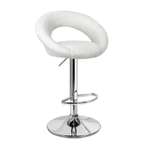 Rose Boucle Adjustable Bar Stools